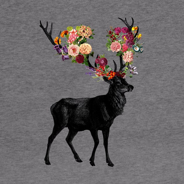 Spring Itself Deer Floral Mother's Day by Tobe Fonseca by Tobe_Fonseca